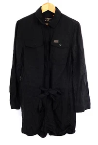 New Tagged Women's Superdry 'Vintage L/S Military' Black Playsuit M - Picture 1 of 11
