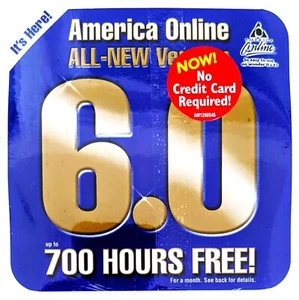BLUE & GOLD America Online Collectible / Install Disc, Vintage AOL CD v6.0 Rare! - Picture 1 of 2
