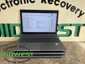 (Lot of 3) HP ZBook 15 G5 Intel Xeon E-2176M 2.7GHz 16GB 512GB SSD - Picture 1 of 9