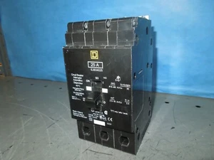 Square D EJB34025 25A 3P 480V 50/60Hz Circuit Breaker Used - Picture 1 of 6