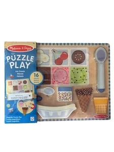 Melissa & Doug Children’s Ice Cream Puzzle Play Set Magnetic Wooden New/Sealed - Picture 1 of 2