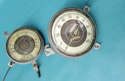 38 1938 PLYMOUTH P6 DELUXE TABLERO INSTRUMENTOS MEDIDORES SPEEDO ACEITE COMBUSTIBLE AMPLIFICADOR TEMPERATURA DEL AGUA Foto 1 de 4