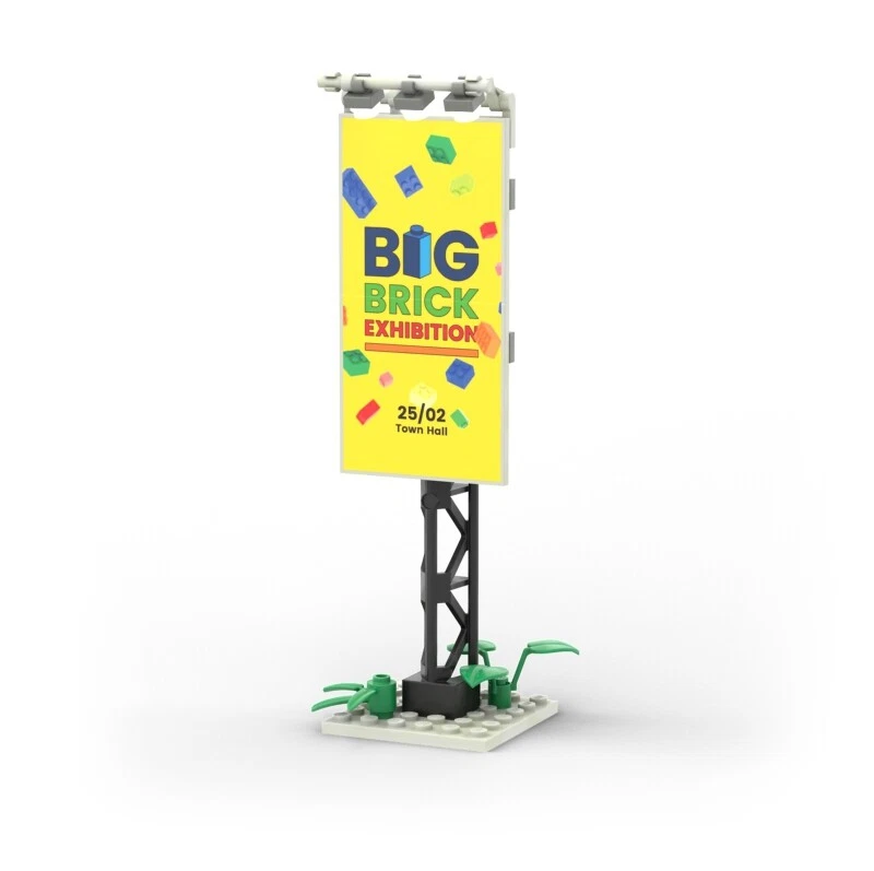 BRICK PIMP Big Brick Exhibition Billboard ❤️ STICKER fit for building blocks tiles /10484