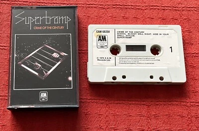 SUPERTRAMP - CASSETTE TAPE WITH PAPER LABELS - CRIME OF THE CENTURY - Image 1 of 4