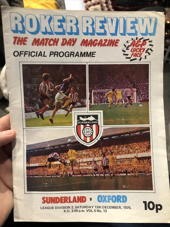 Sunderland V Oxford United 13/12/75 1975 Match Programme - Image 1 of 1