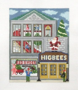 The Gingham Stitchery Higbees Storefront Handpainted Needlepoint Canvas - Picture 1 of 1