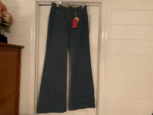 NWT Billabong High Tide Womens Blue Jeans Size 9 Wide Leg Bottoms Inseam 35" - Picture 1 of 5