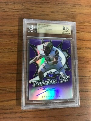 2019 Leaf Valiant - Tenacious "D" Purple  #TD-ZA1 Zach Allen /20  (AU, RC) - Image 1 of 2