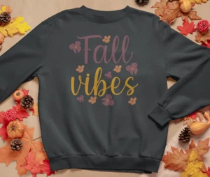 NEW Crew Neck Fall Vibes Floral Autumn Comfortable Sweatshirt - Picture 1 of 21