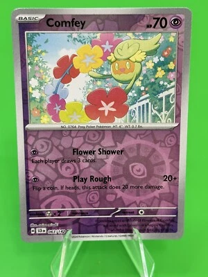 ⭐️⭐️⭐Pokémon Comfey S & V Stellar Crown Reverse Holo Common 063/142 NM!⭐️⭐️⭐️ - Image 1 of 3