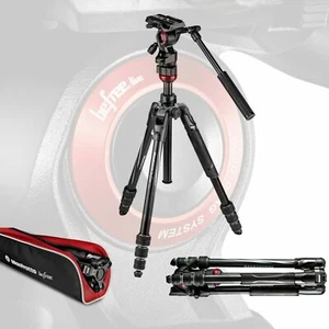 Manfrotto MVKBFRT-LIVE Befree Live Aluminum Video Tripod Kit Twist Leg Locks - Picture 1 of 7