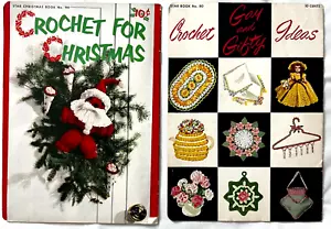 1950's Crochet For Christmas & Gay and Gifty STAR Pattern Books Snowflakes Gifts - Picture 1 of 15