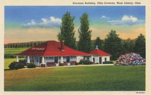 Postcard Entrance Building Ohio Caverns West Liberty Ohio 1930s - Picture 1 of 2