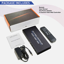 2x2 TV Wall Controller RS232/1080P/4K60 with Power Adapter and Remote control