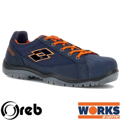 Scarpe antinfortunistiche Lotto Jump 550 II S1PL SR FO NAVY BLUE/VIBRAN ORANGE