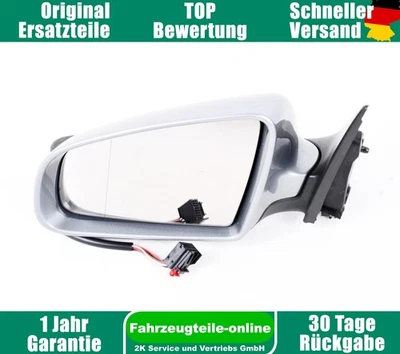 Specchietto Laterale Davanti SX Grigio Quarzo LY7G Audi A6 4F E1010754 - Immagine 1 di 4