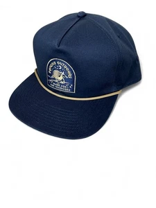 Poncho Outdoor Gürteltier Seil Mütze dunkelblau leicht geschwungene Krempe Snapback - Bild 1 von 10