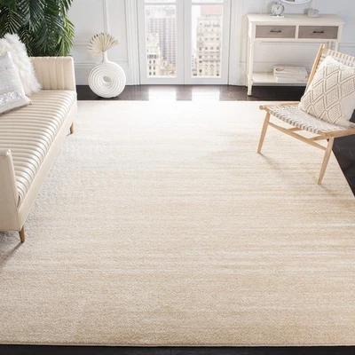 Adirondack Collection Area Rug - 6' Square, Champagne & Cream, Modern Ombre D... - Image 1 of 4