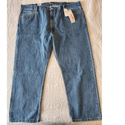 Levi's Men's 505 Regular Fit Blue Jeans Big & Tall 50" x 30"  - Image 1 of 4