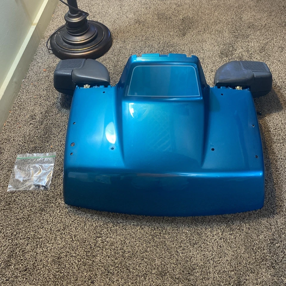 1993 年本田 Goldwing GL1500se 后备箱盖带扬声器 原始设备制造商 二手 金属蓝绿色 — 第 1/4 张图片