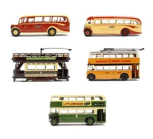 CORGI '1:72' SCALE LOT OF 5 SINGLE/DOUBLE DECKER & TROLLEYBUS DIECAST BUSES - Picture 1 of 12