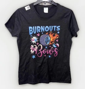Camiseta Burnouts or Bows Revelar Género Ideas de Fiesta Anuncio Bebé Talla M - Imagen 1 de 2