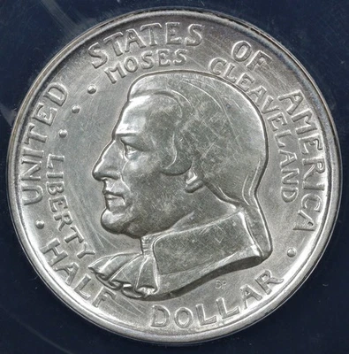 1936 50c Cleveland Silver Commemorative Half Dollar ANACS AU 55 Details Polished - Image 1 of 4