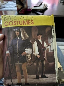 McCalls 2248 Mens Renaissance Tudor Robin Hood Costume Pattern Sm Med - Picture 1 of 1
