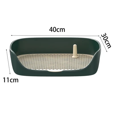 Inodoro portátil para mascotas perros orinal entrenador caja de arena anti-salpicaduras mascotas wc toi Foto 1 de 4