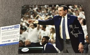 🏀 RARE COACH K SIGNED 8X10 PHOTO DUKE BASKETBALL MIKE KRZYZEWSKI ACOA CERT - Picture 1 of 3