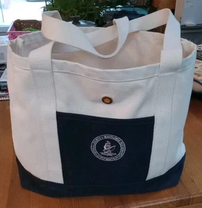 Rara borsa tote vintage Society of Mayflower Descendants con manico in tela 13 x 11 - Foto 1 di 5