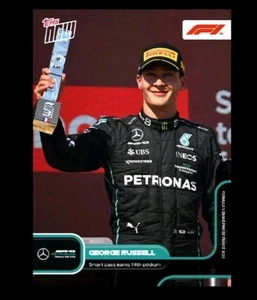 2022 F1 TOPPS NOW 43 Formula 1 George Russell Pass Earns 5th Podium PR-1116 - Picture 1 of 2
