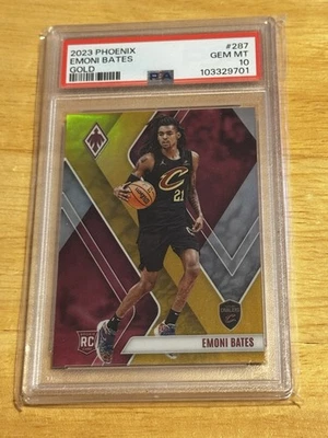 PSA 10 2023 Panini Phoenix Emoni Bates Gold RC 7/10 #287 - Image 1 of 2