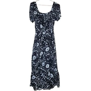 Wallflower Women's Maxi Dress Medium Black White Long Floral Off Shoulder NEW - Picture 1 of 12