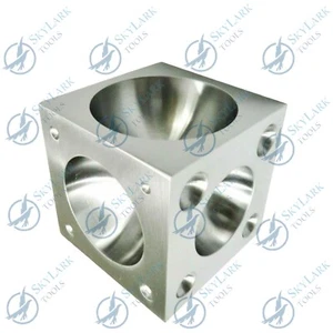 Square Punch And Form Doming Cube Jewelry Making Tool Steel Dapping Block 2" - Picture 1 of 2