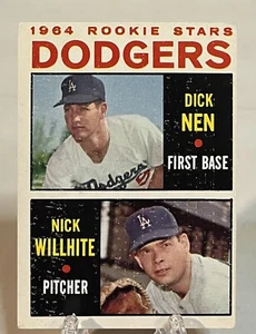 1964 Topps Dodgers Rookie Stars Dick Nen & Nick Willhite RC #14 Los Angeles S327 - Picture 1 of 2
