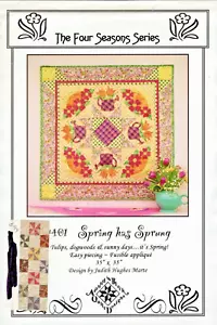 Spring Has Sprung Wall Quilt Pattern by Around the Block Quilt Designs - Picture 1 of 2