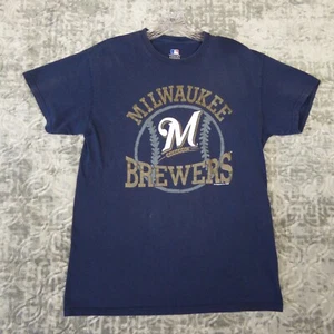 Milwaukee Brewers Shirt Adult Medium Blue MLB Genuine Merchandise Baseball - Picture 1 of 10