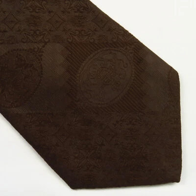 Corbata Story Cravats Para Hombres Brocado Texturizado Medallón Cresta Patrón Marrón 58x4 Foto 1 de 4
