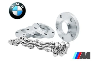 Complete Set OF BMW 10mm Thick Hub Centric Wheel Spacers + Bolts Bolt On Kit - Picture 1 of 8