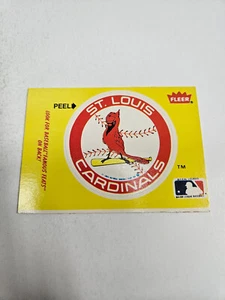 St. Louis Cardinals 1986 Fleer MLB Logo Sticker Karte - Bild 1 von 2