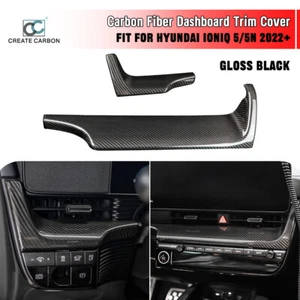 2pcs Echte Kohlefaser Armaturenbrett Abdeckung Trim Für Hyundai Ioniq 5(LHD) - Bild 1 von 9