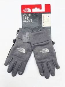 New The North Face Boys Girls Unisex Youth Etip Glove Grey Heather L - Picture 1 of 2