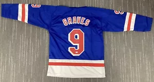 Camiseta firmada por Adam Graves NY Rangers autógrafo de hockey 1994 SC Champ Insc JSA - Imagen 1 de 6