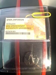 Ancient Spain Emporium, AR Drachm Silver Coin, NGC Certified