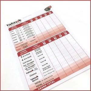 Yahtzee Score Pad - Score Cards - Refills Sheets - Easy To Use - A5 size pad - Picture 1 of 9