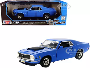Mustang Boss 429 1970 azul oscuro modelo diecast coche de Motormax 73154 - Imagen 1 de 5