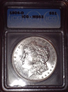 1904-O Dollaro d'argento Morgan, ICG MS63. Senza emissione - Foto 1 di 2