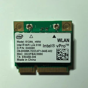 Intel Link 5100 512AN-HMW Wireless WiFi WLAN Card MINI PCI-E 802.11a/b/g 450Mbps - Afbeelding 1 van 2