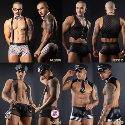 Sexy Men's Maid Waiter Uniform Outfit for Bar Nightclub Costume Role Play - Image 1 of 4